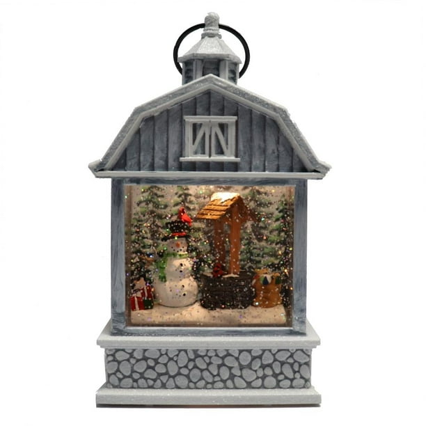 Roman LED Swirl Snowman with Kids White Glitter Roman LED Swirl Snowman with Kids White Glitter